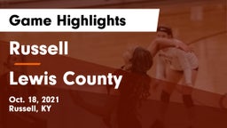 Russell  vs Lewis County  Game Highlights - Oct. 18, 2021