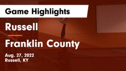 Russell  vs Franklin County  Game Highlights - Aug. 27, 2022