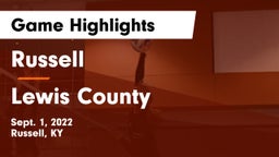 Russell  vs Lewis County  Game Highlights - Sept. 1, 2022