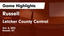 Russell  vs Letcher County Central  Game Highlights - Oct. 8, 2022