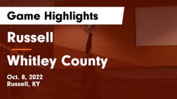 Russell  vs Whitley County  Game Highlights - Oct. 8, 2022