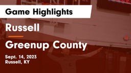 Russell  vs Greenup County Game Highlights - Sept. 14, 2023