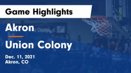Akron  vs Union Colony Game Highlights - Dec. 11, 2021
