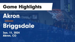 Akron  vs Briggsdale  Game Highlights - Jan. 11, 2024