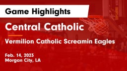Central Catholic  vs Vermilion Catholic Screamin Eagles Game Highlights - Feb. 14, 2023