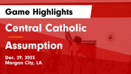 Central Catholic  vs Assumption  Game Highlights - Dec. 29, 2023