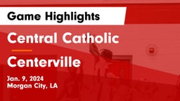 Central Catholic  vs Centerville  Game Highlights - Jan. 9, 2024
