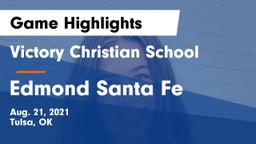 Victory Christian School vs Edmond Santa Fe Game Highlights - Aug. 21, 2021