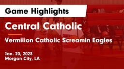 Central Catholic  vs Vermilion Catholic Screamin Eagles Game Highlights - Jan. 20, 2023