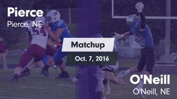 Matchup: Pierce High vs. O'Neill  2016