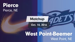 Matchup: Pierce High vs. West Point-Beemer  2016