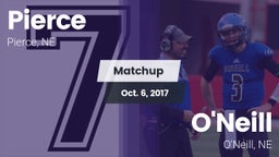 Matchup: Pierce High vs. O'Neill  2017