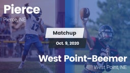 Matchup: Pierce High vs. West Point-Beemer  2020