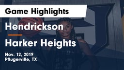 Hendrickson  vs Harker Heights  Game Highlights - Nov. 12, 2019