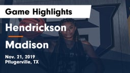 Hendrickson  vs Madison  Game Highlights - Nov. 21, 2019