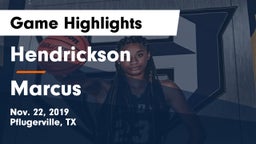 Hendrickson  vs Marcus  Game Highlights - Nov. 22, 2019