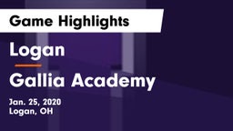 Logan  vs Gallia Academy Game Highlights - Jan. 25, 2020