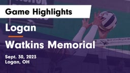 Logan  vs Watkins Memorial  Game Highlights - Sept. 30, 2023