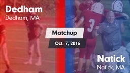 Matchup: Dedham  vs. Natick  2016