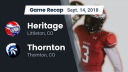 Recap: Heritage  vs. Thornton  2018