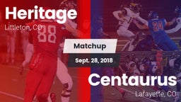 Matchup: HHS vs. Centaurus  2018