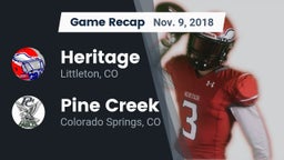 Recap: Heritage  vs. Pine Creek  2018