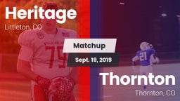 Matchup: HHS vs. Thornton  2019