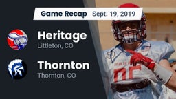 Recap: Heritage  vs. Thornton  2019