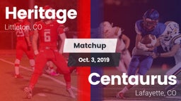 Matchup: HHS vs. Centaurus  2019