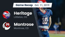 Recap: Heritage  vs. Montrose  2019