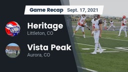 Recap: Heritage  vs. Vista Peak  2021