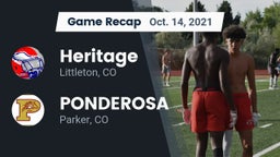 Recap: Heritage  vs. PONDEROSA  2021