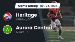 Recap: Heritage  vs. Aurora Central  2022