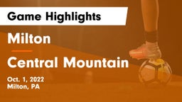Milton  vs Central Mountain Game Highlights - Oct. 1, 2022