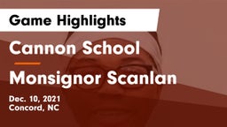 Cannon School vs Monsignor Scanlan Game Highlights - Dec. 10, 2021