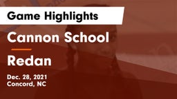 Cannon School vs Redan  Game Highlights - Dec. 28, 2021