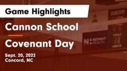 Cannon School vs Covenant Day  Game Highlights - Sept. 20, 2022