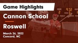 Cannon School vs Roswell  Game Highlights - March 26, 2022