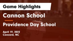 Cannon School vs Providence Day School Game Highlights - April 19, 2022