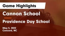 Cannon School vs Providence Day School Game Highlights - May 5, 2022