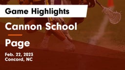 Cannon School vs Page  Game Highlights - Feb. 22, 2023