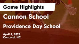 Cannon School vs Providence Day School Game Highlights - April 4, 2023