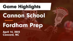 Cannon School vs Fordham Prep  Game Highlights - April 14, 2023