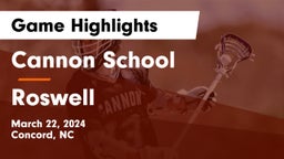 Cannon School vs Roswell  Game Highlights - March 22, 2024