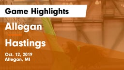Allegan  vs Hastings  Game Highlights - Oct. 12, 2019