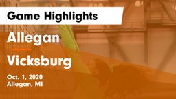 Allegan  vs Vicksburg  Game Highlights - Oct. 1, 2020