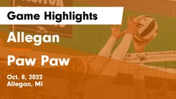 Allegan  vs Paw Paw  Game Highlights - Oct. 8, 2022