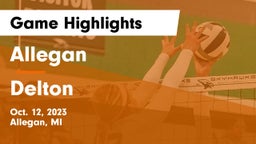 Allegan  vs Delton Game Highlights - Oct. 12, 2023