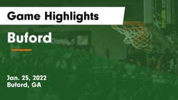 Buford  Game Highlights - Jan. 25, 2022