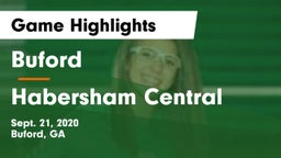 Buford  vs Habersham Central Game Highlights - Sept. 21, 2020